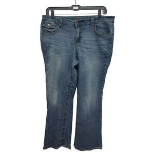 Cato Premium Womens Size 12 Stretch Cotton Straight Leg Denim Blue Jeans